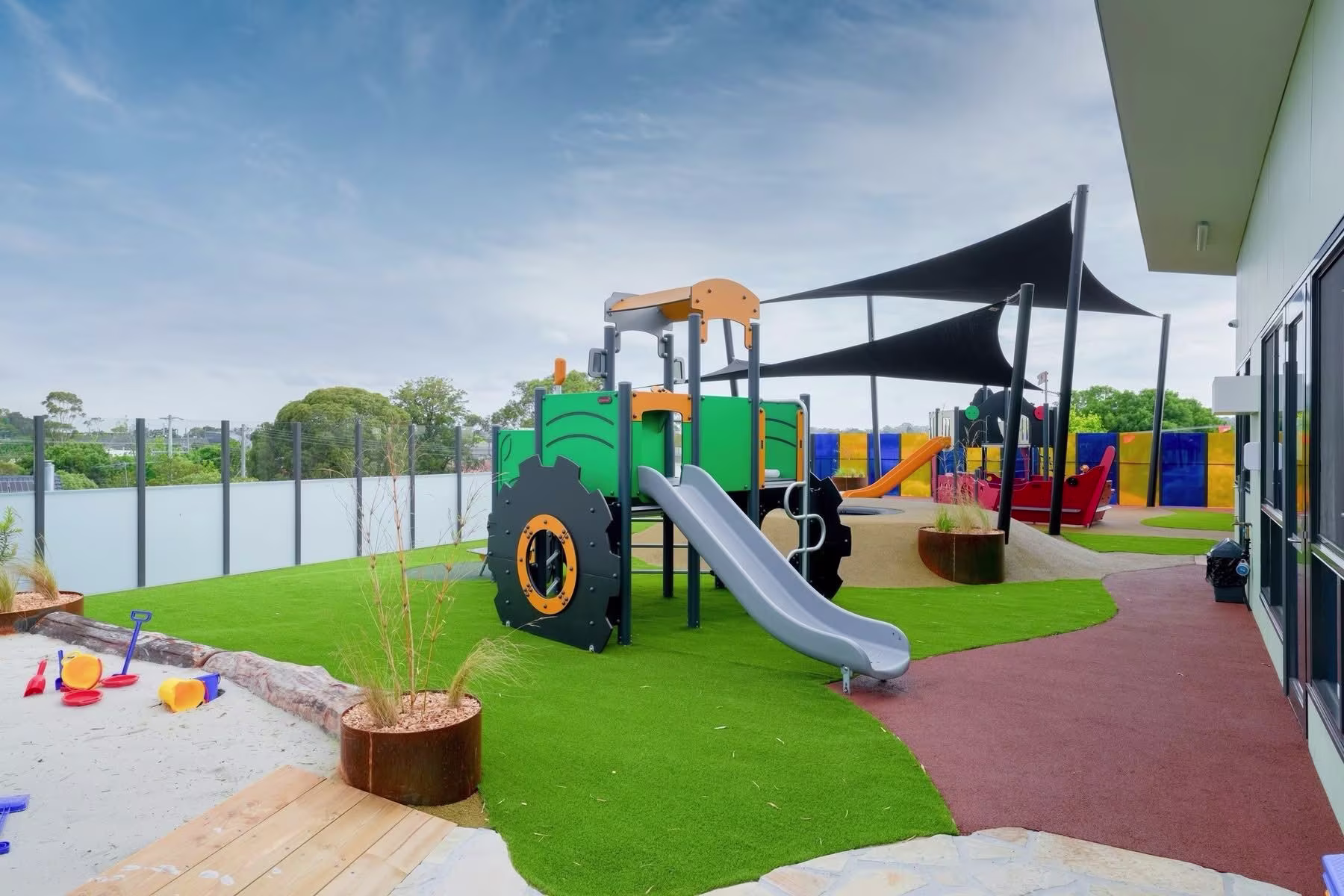 playground with shading canopy