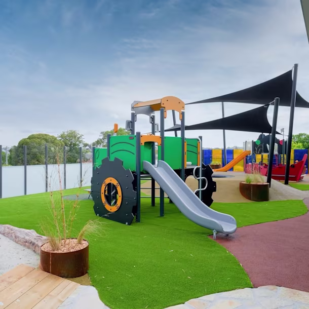 playground with shading canopy