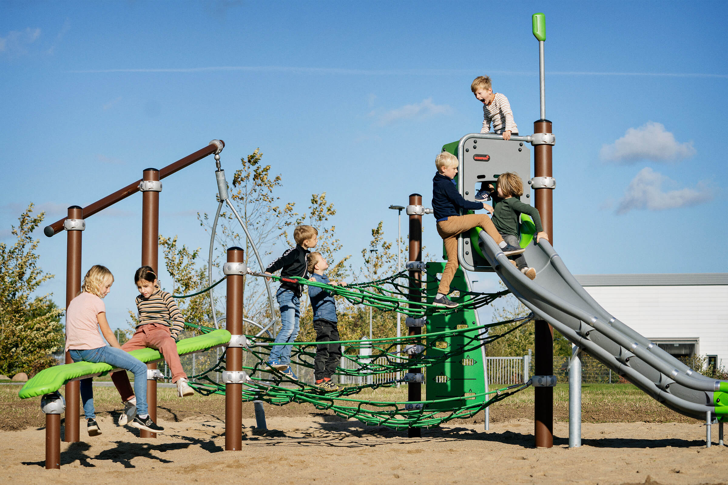 KOMPAN  New Climbing Playground Equipment for School Age Children