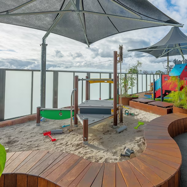 Sand play station at early learning ladder in Melbourne