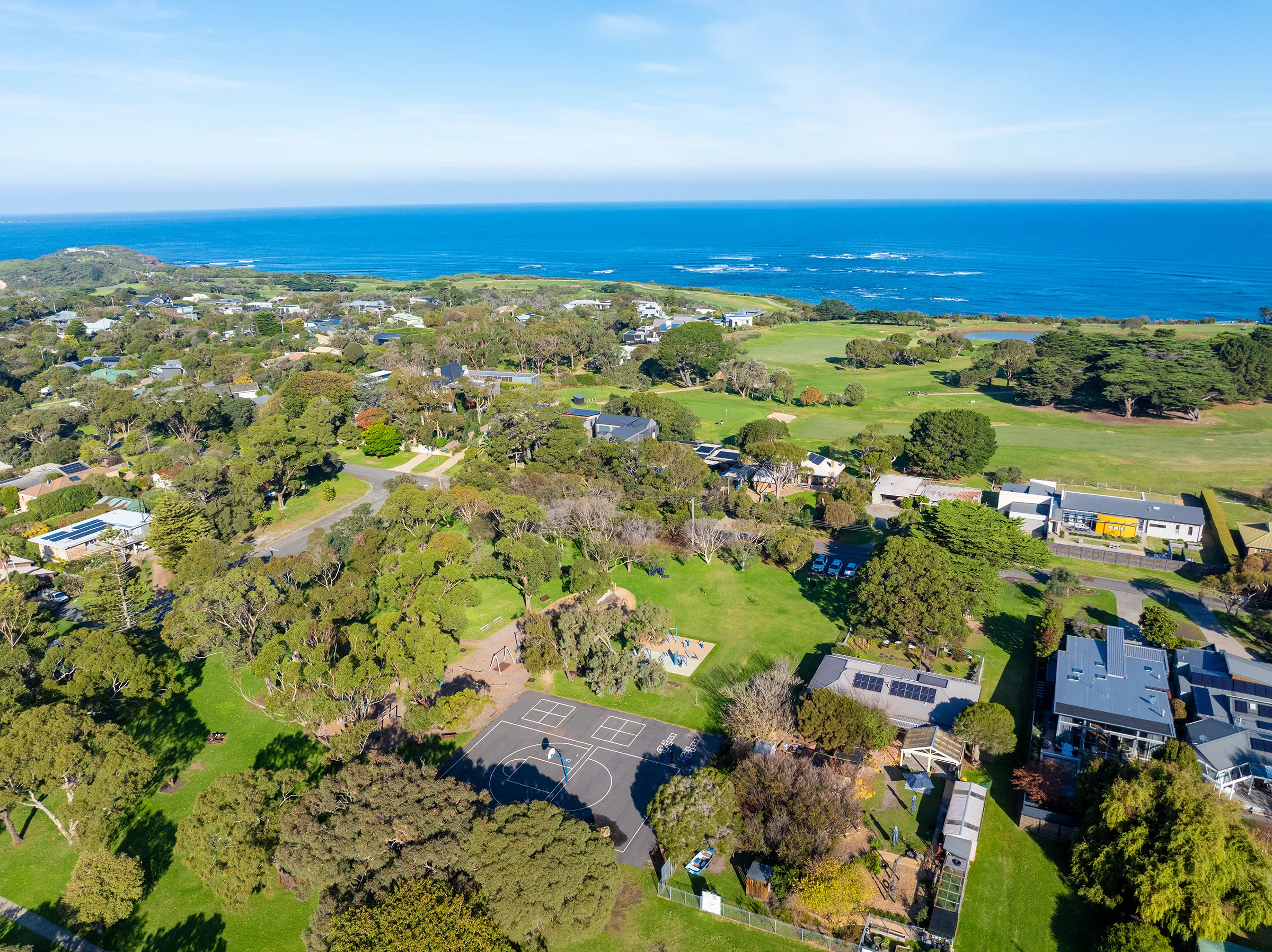 Drone shot of Flinders Outdoor Gym