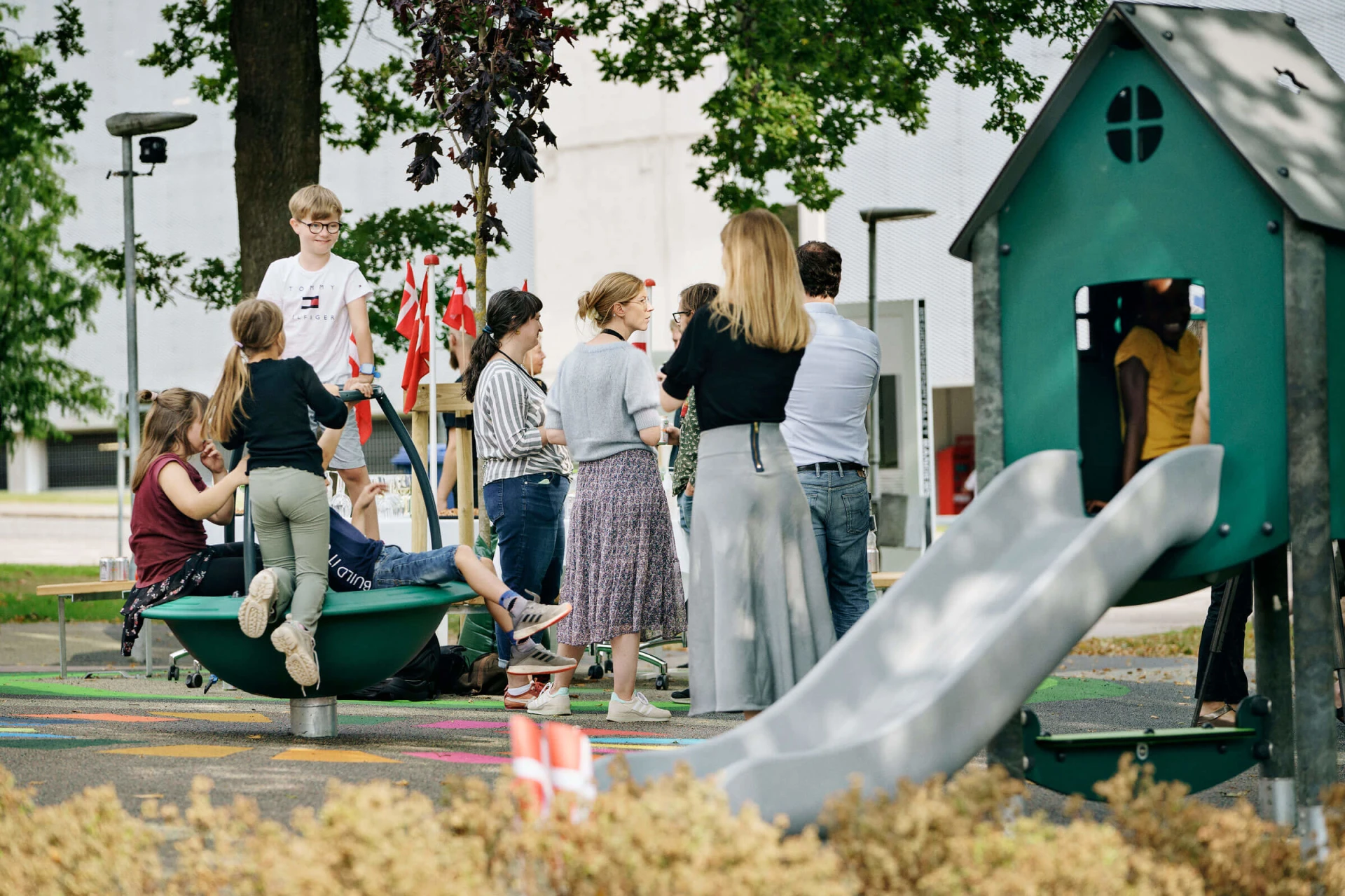 Åbning af den første KOMPAN Greenline-legeplads i Randers, Danmark