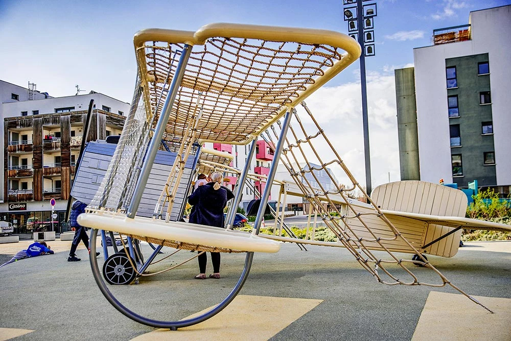 custom plane playground equipment in Montaudran, France
