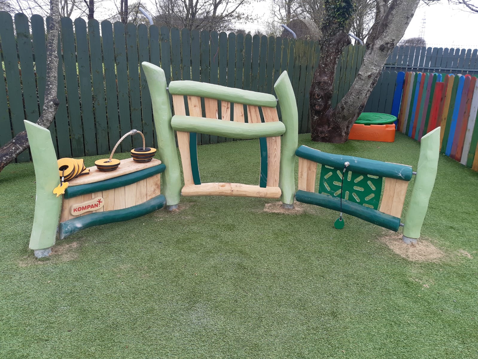 A low-level timber play panel 