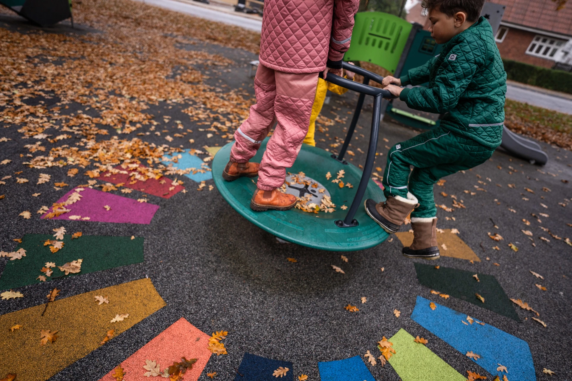 playground surfacing picturing the circle of UN sustainable development goals 