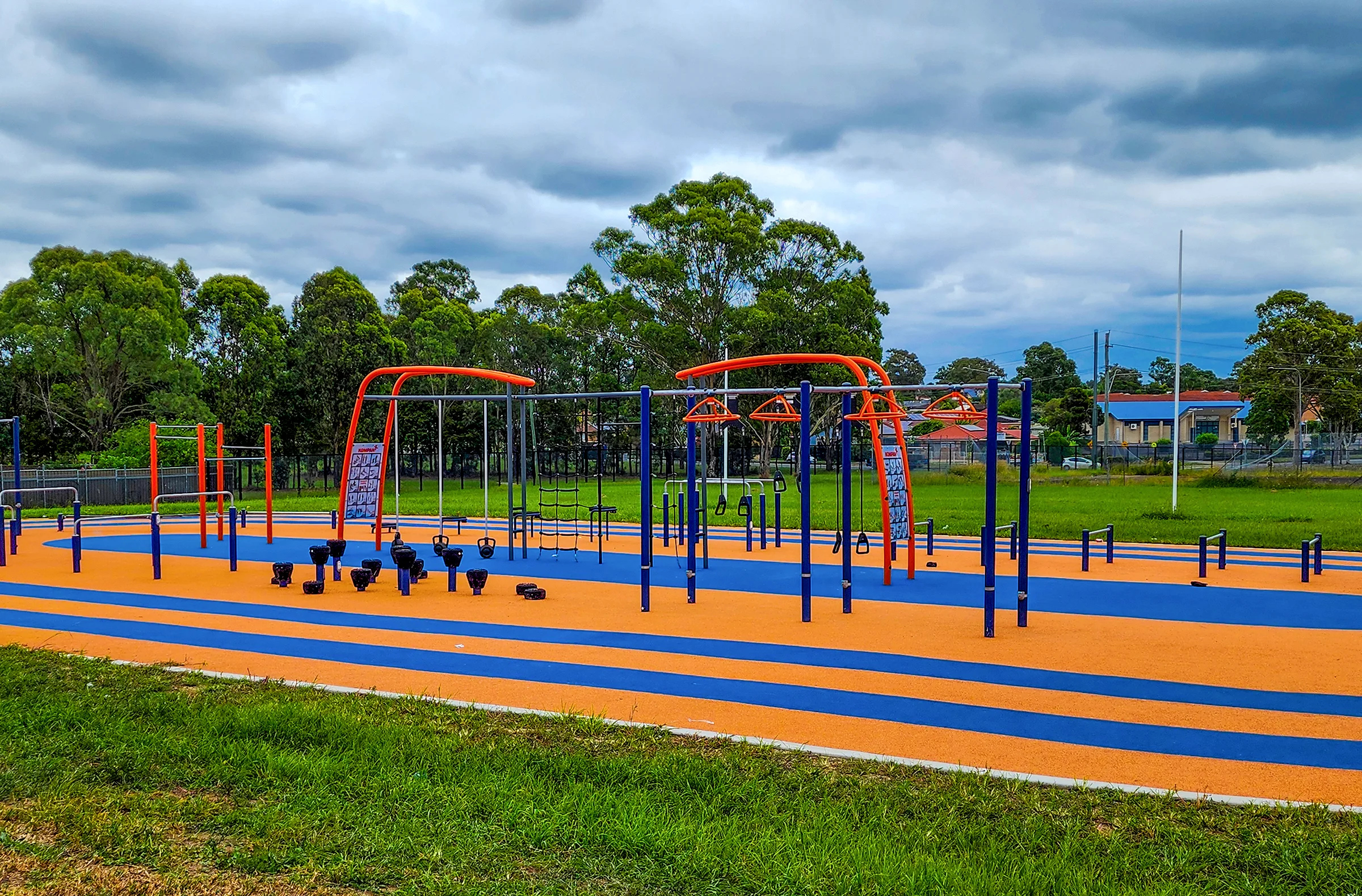 Tweens playing on rotating playground equipment