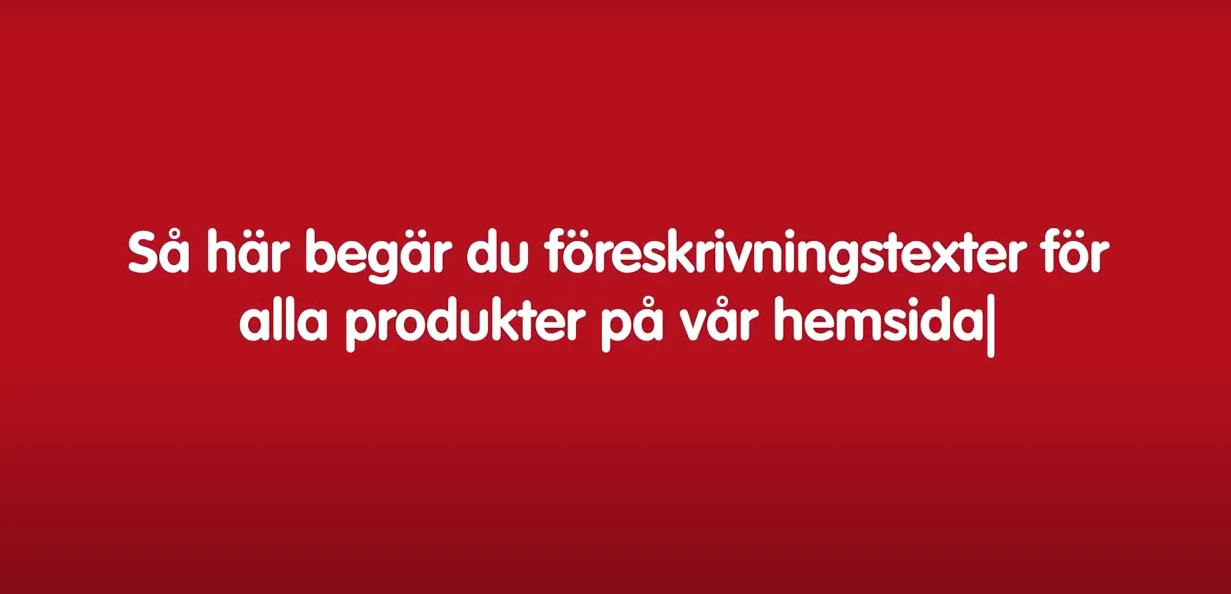 Så här begär du anbudstexter för alla produkter