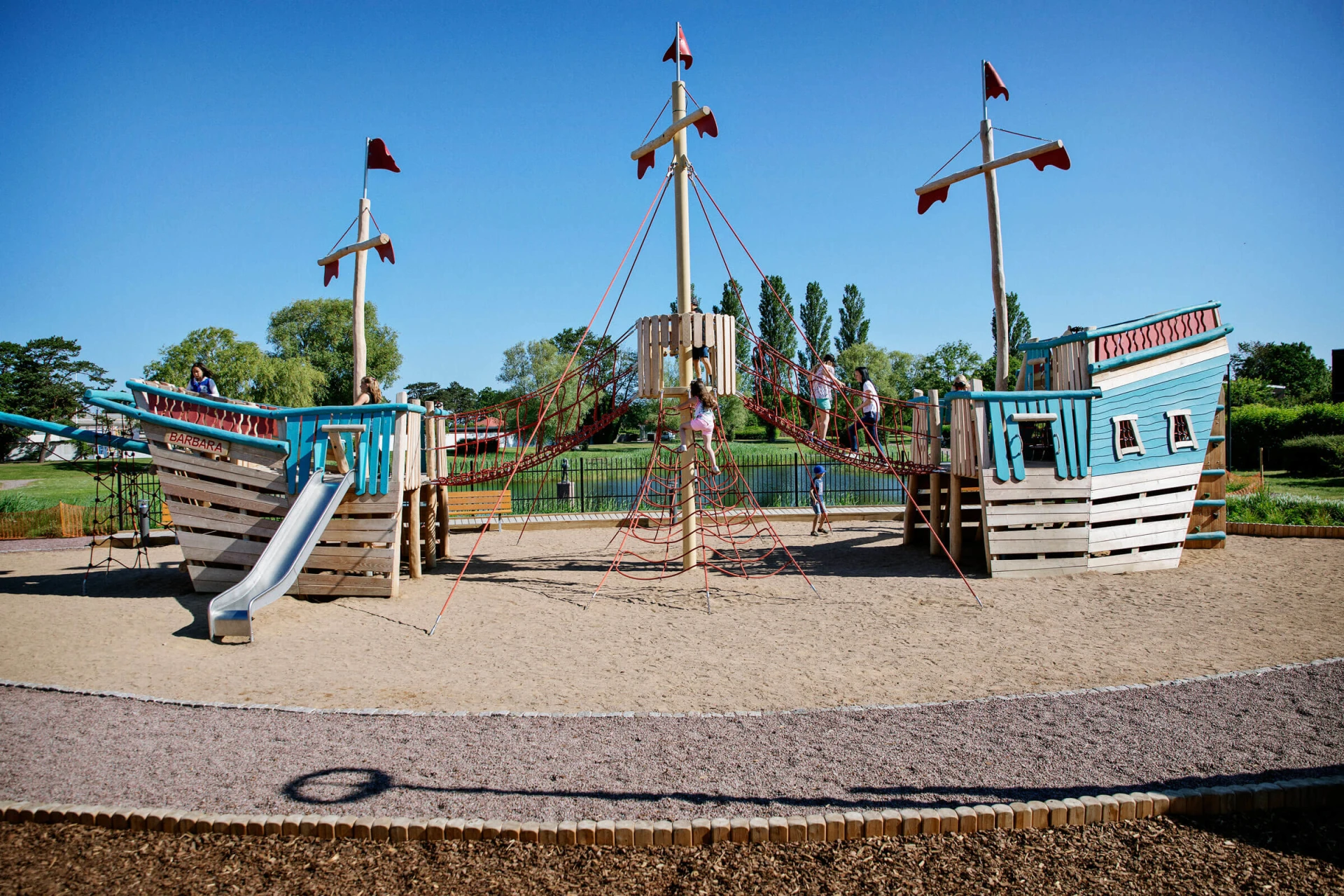  Pirate themed playground ship in Borgholm, Sweden