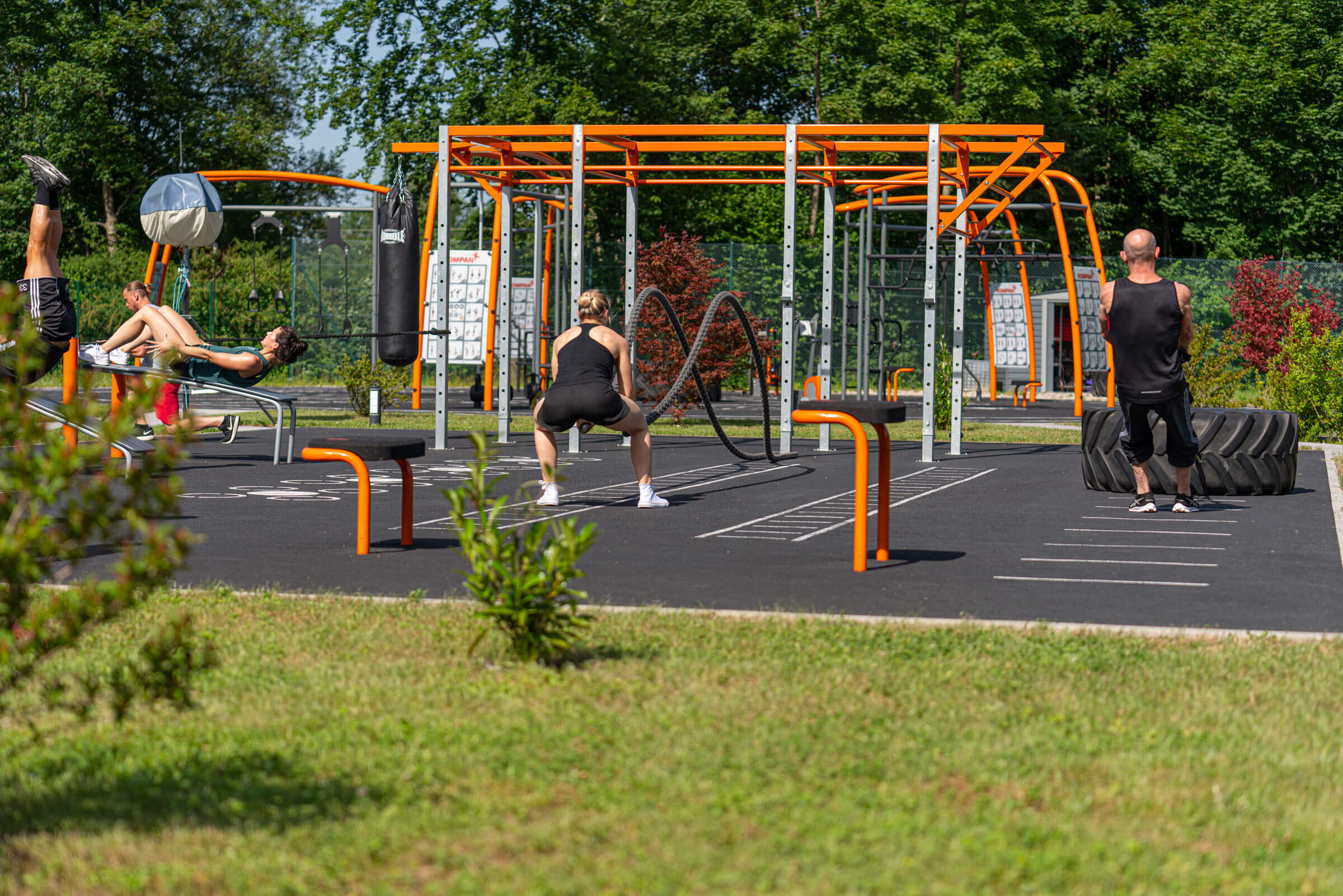 KOMPAN  Outdoor fitness in Freilassing Sportspark, Germany