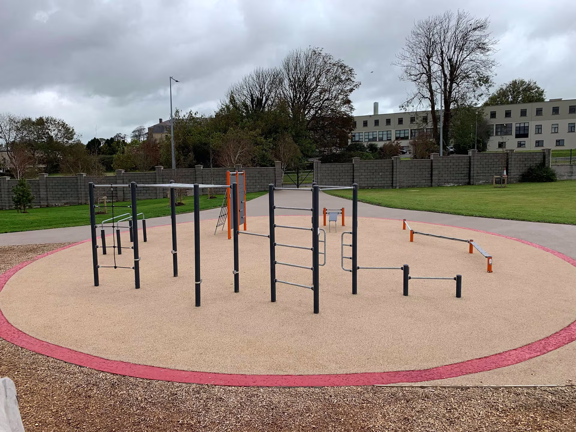 woman working out in an outdoor gym