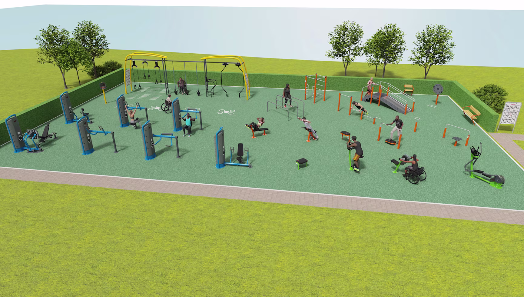 How to design an inclusive outdoor fitness site