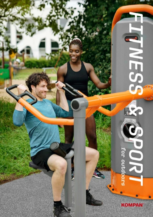 kompan outdoor fitness catalogue frontpage
