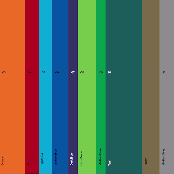 Paleta de colores para parques infantiles