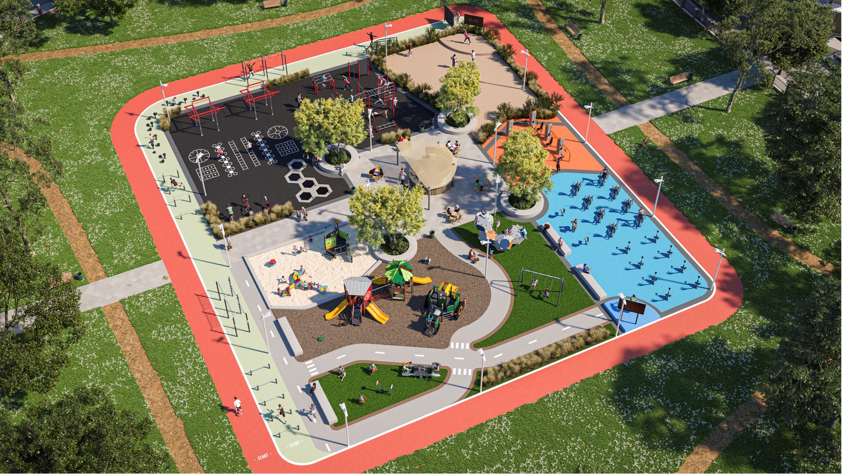 Designing Outdoor Fitness Spaces for Different Types of Users