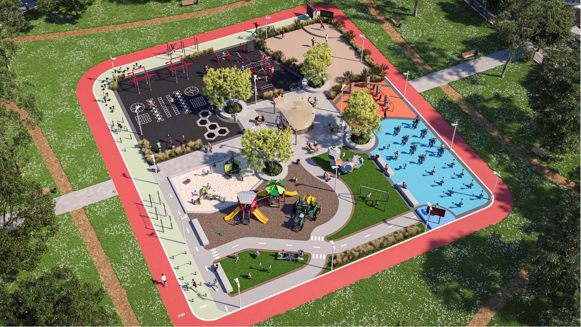 Designing Outdoor Fitness Spaces for Different Types of Users