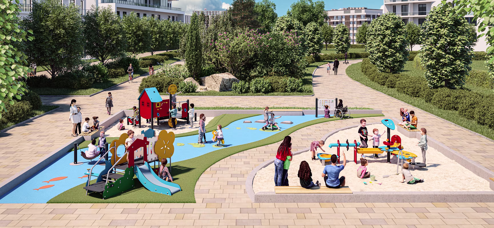 Design idea of a toddlers playground for a housing association
