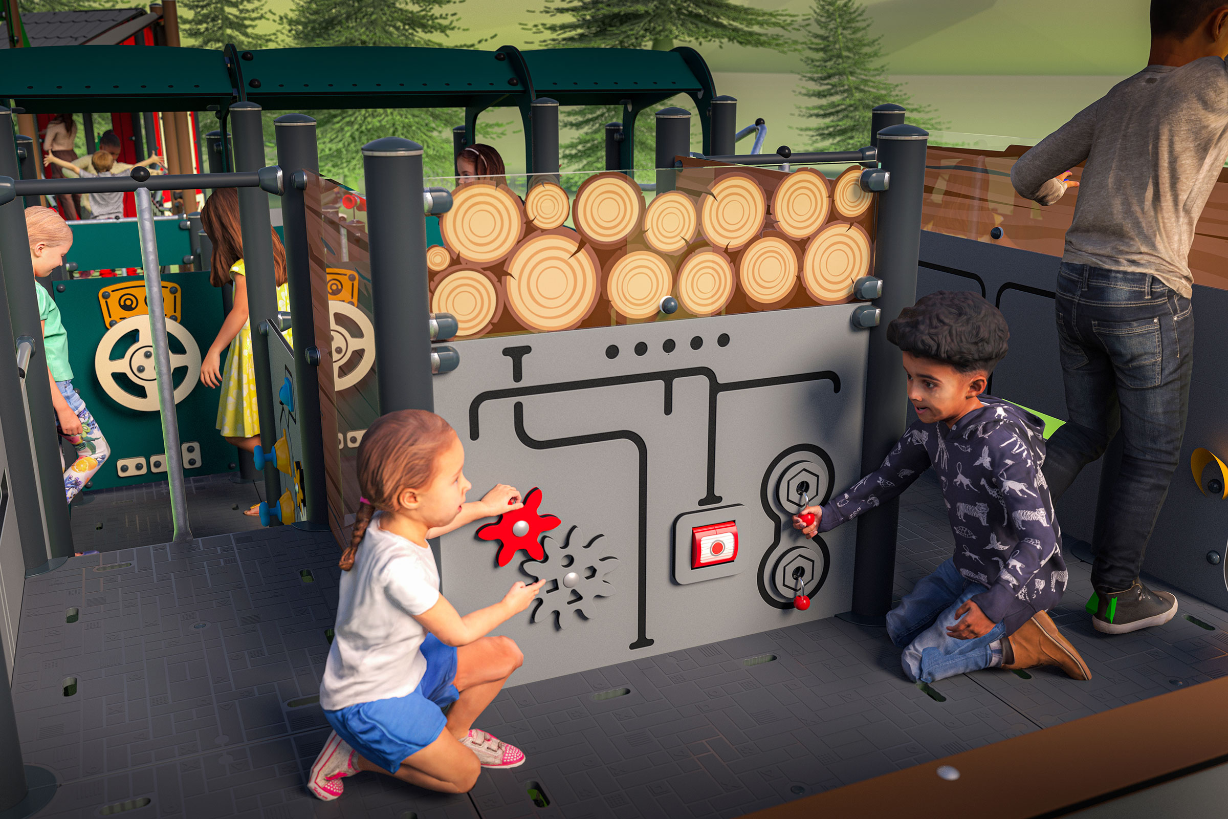 The Pine Tree Forest and Lumber Truck - RIGHT