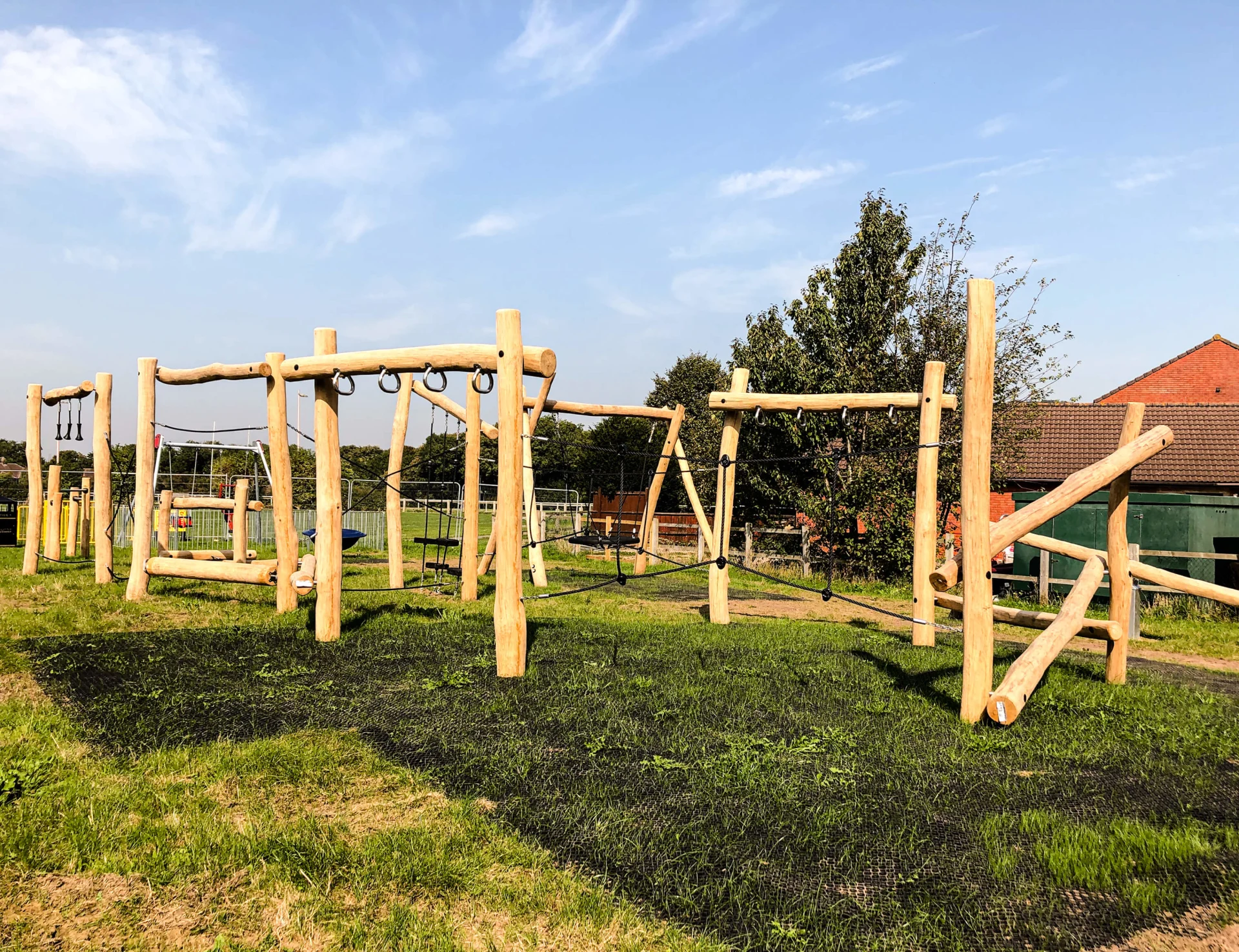 Wooden childrens playground