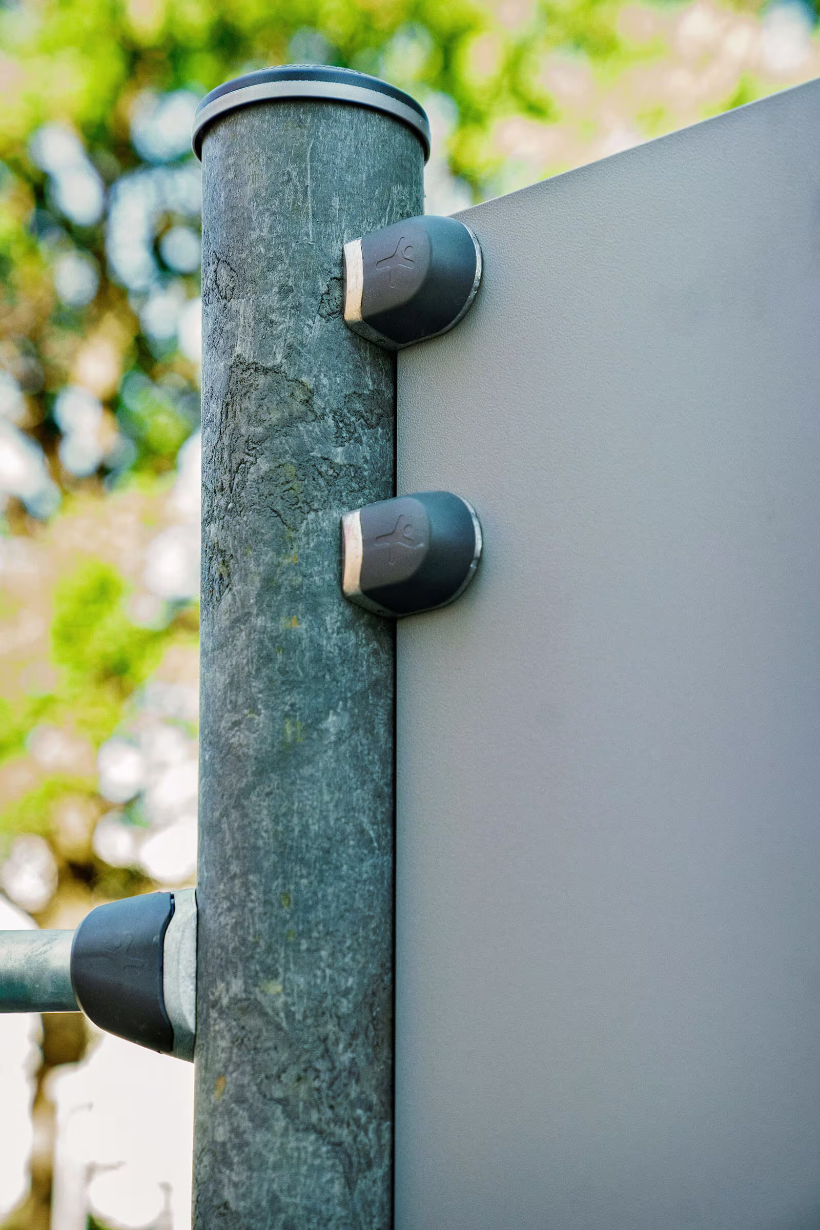 texmade posts on playground tower made of textile waste