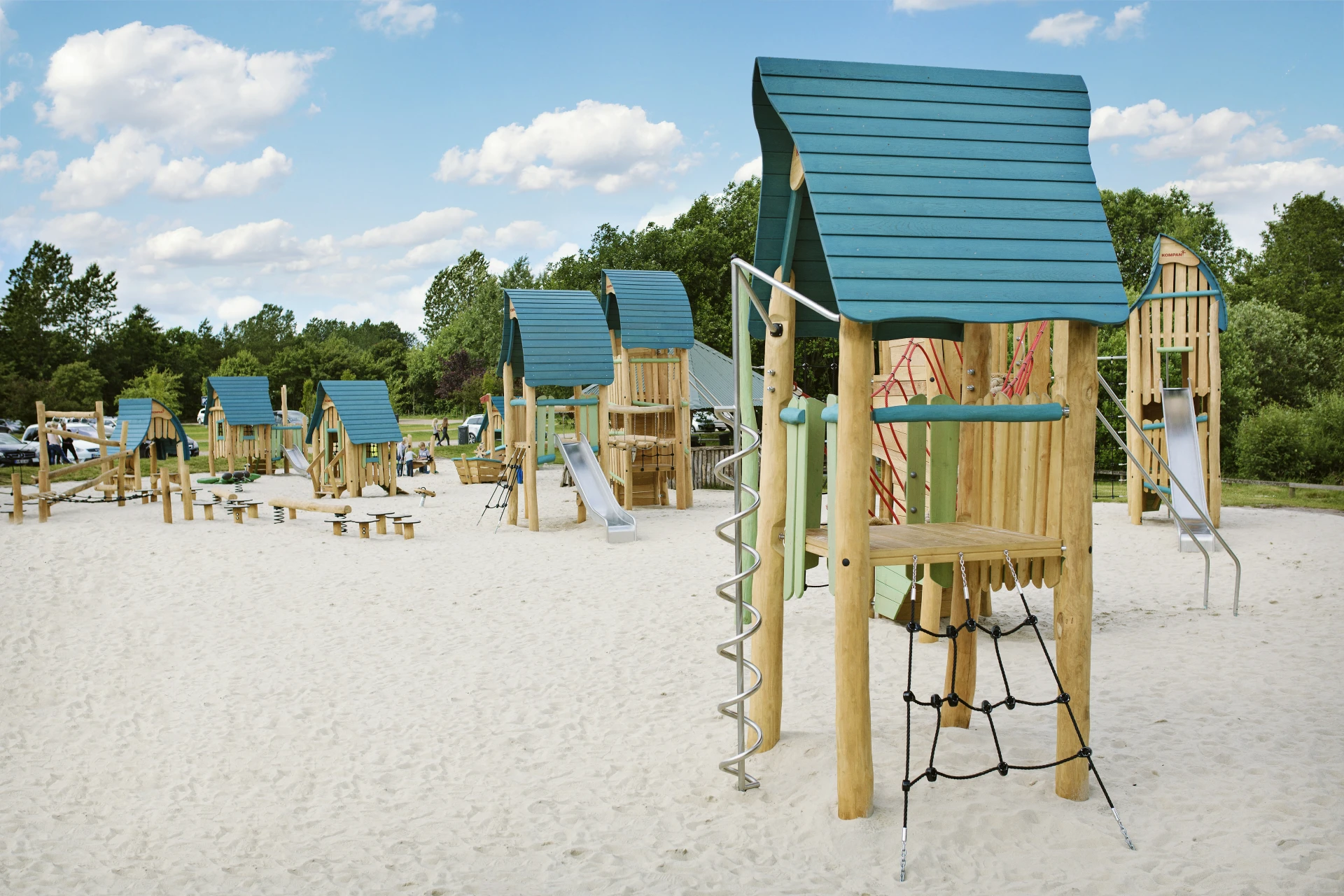 wooden playground at Givskud Zoo in Denmark