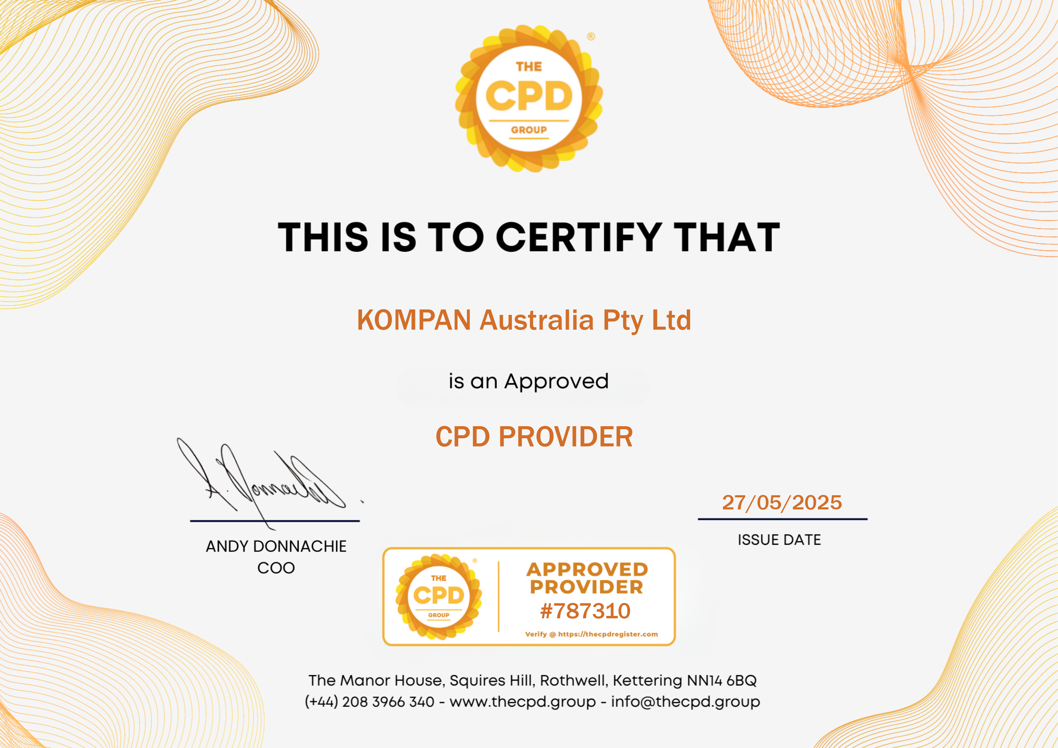 AU CPD Approved - cpd group approval number