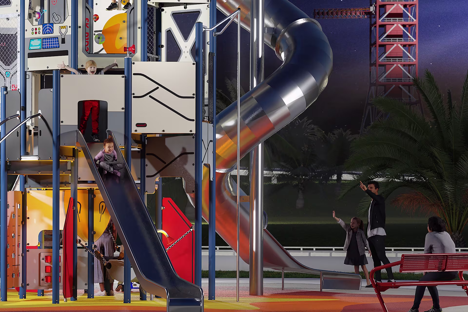 Space GIANT - Fireman's pole