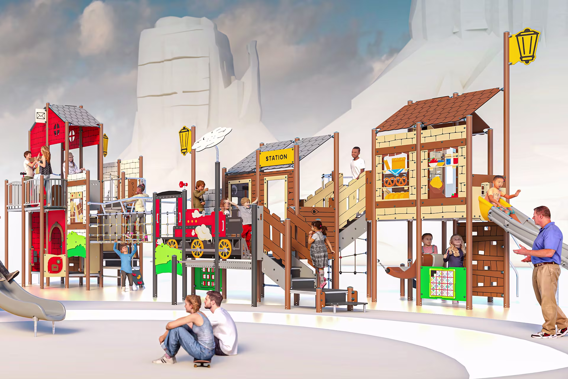 The Locomotive and Train Station - Station