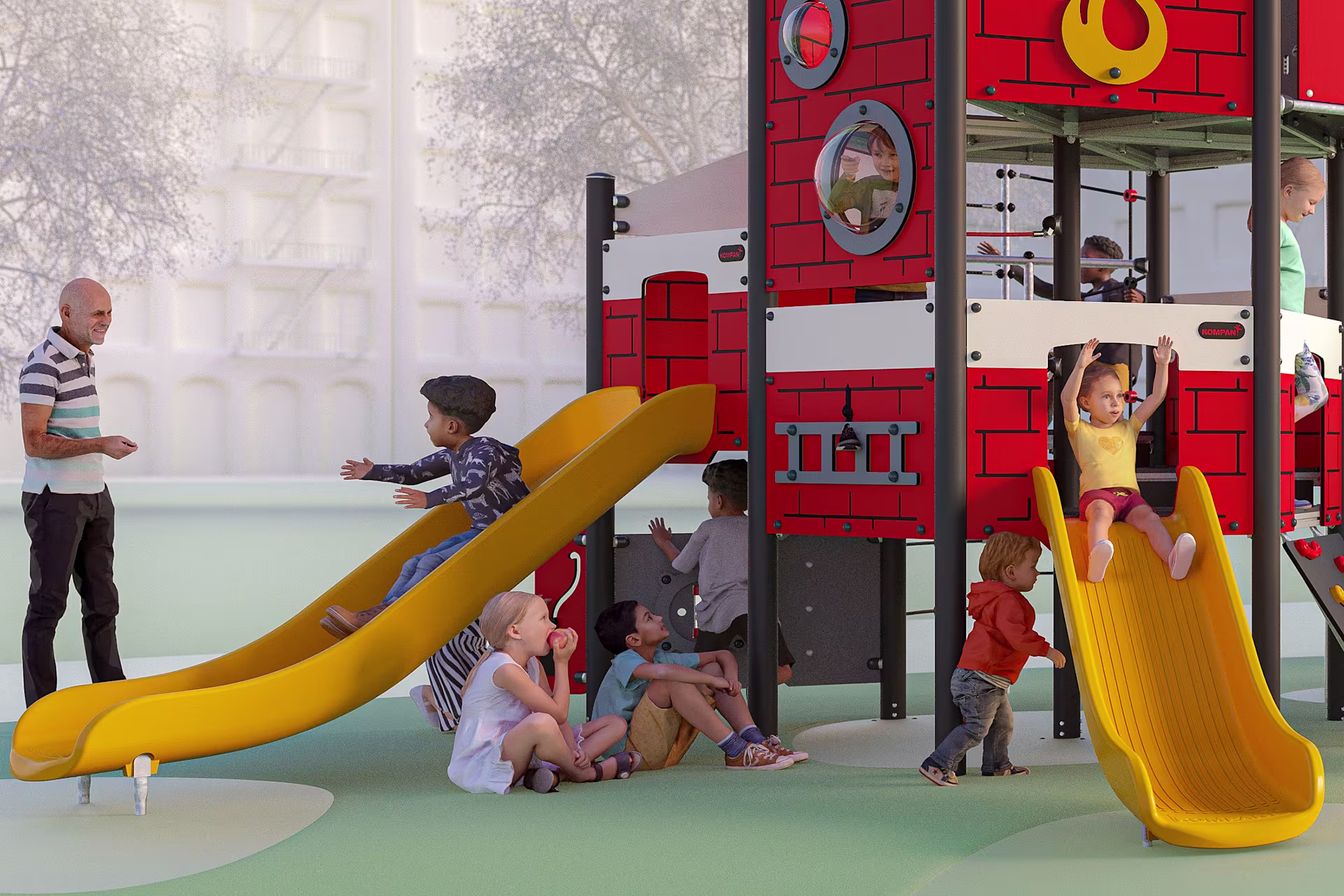 The Fire Station and Fire Truck - SLIDES