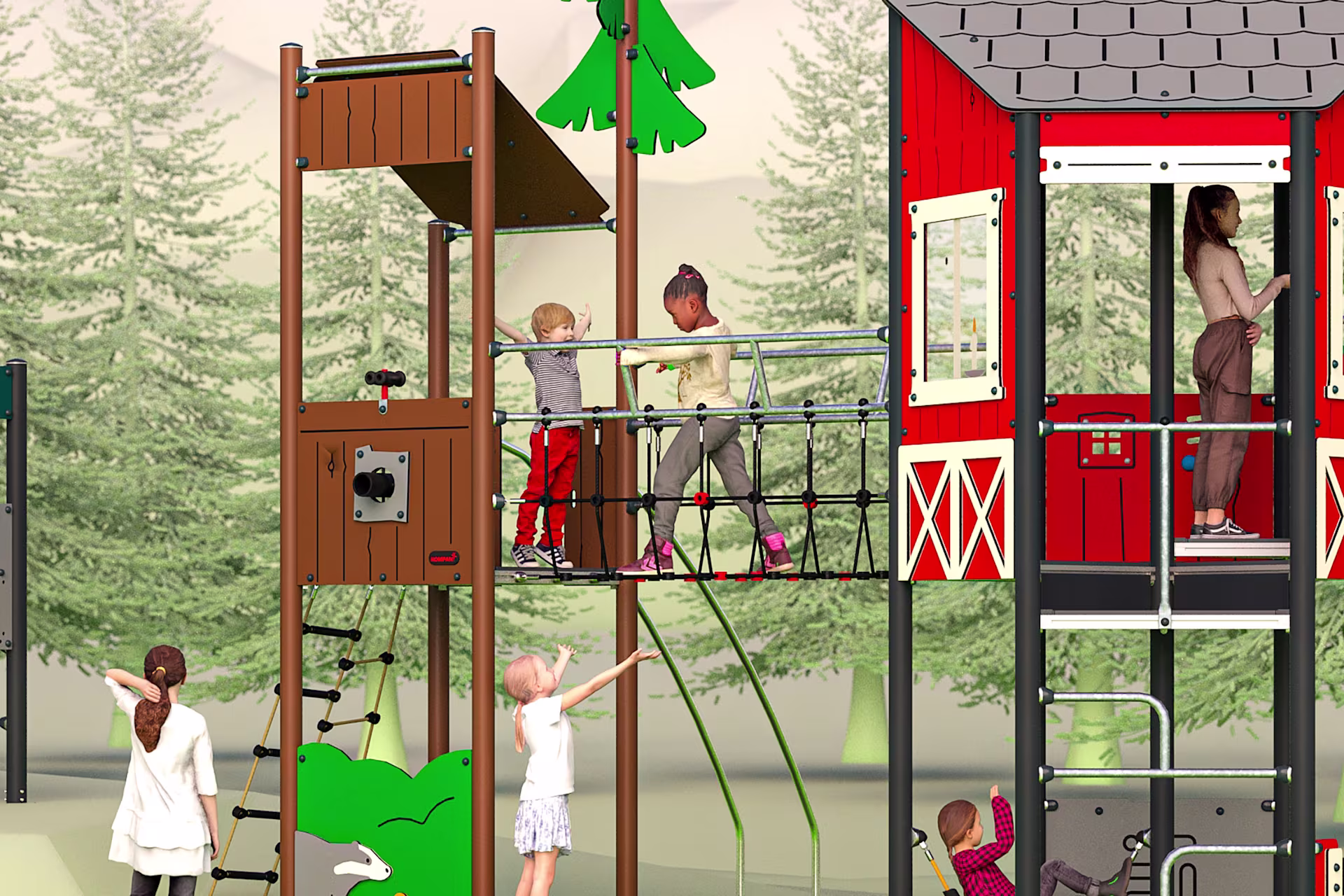 The Pine Tree Forest and Lumber Truck - BRIDGE