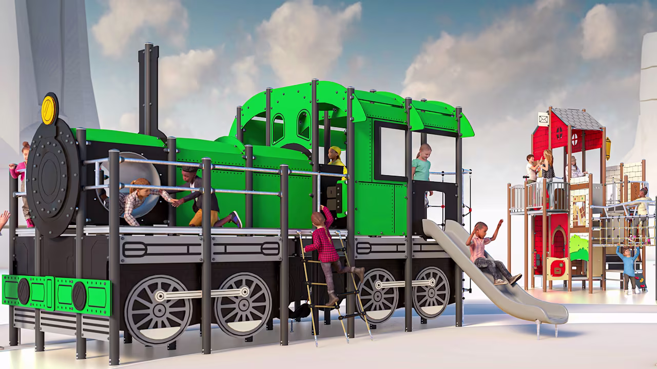 The Locomotive and Train Station - Flythrough
