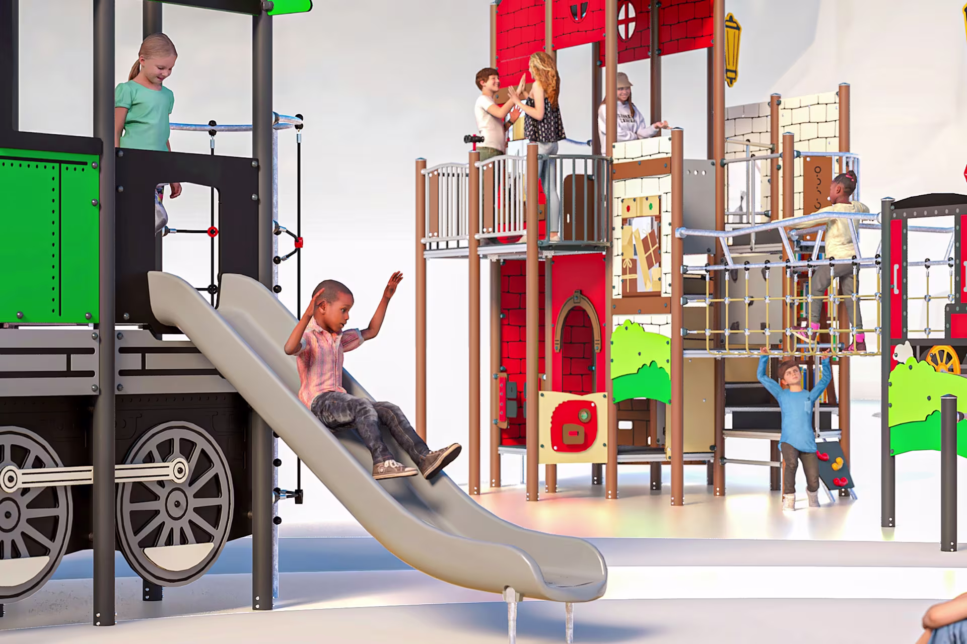 The Locomotive and Train Station - Slide