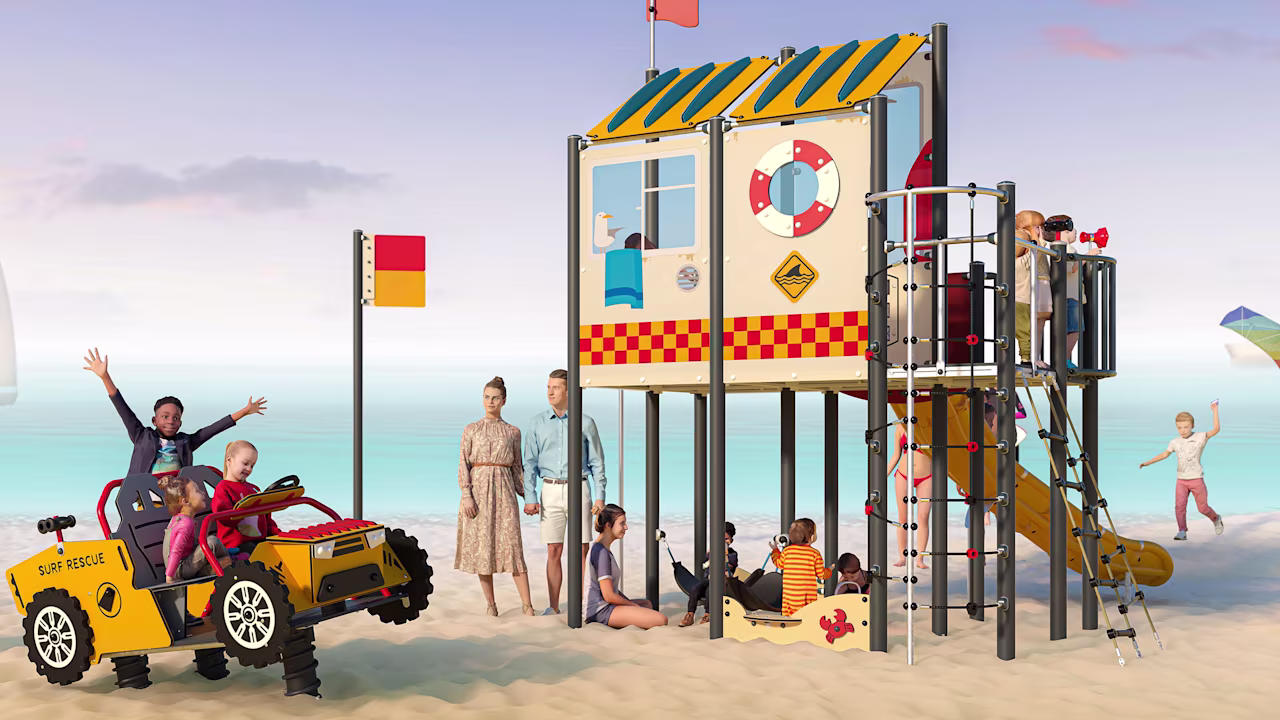 The Beach life and lifeguards - LARGE