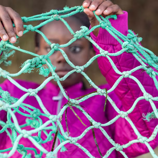 Green Article From waste fishing net