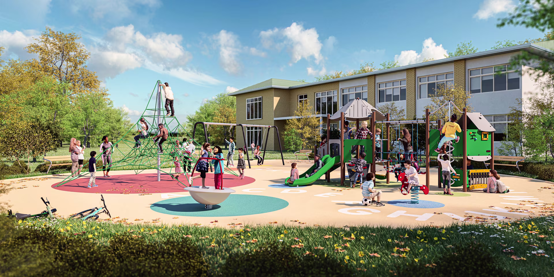 Designvorschlag für einen Kindergarten-Spielplatz