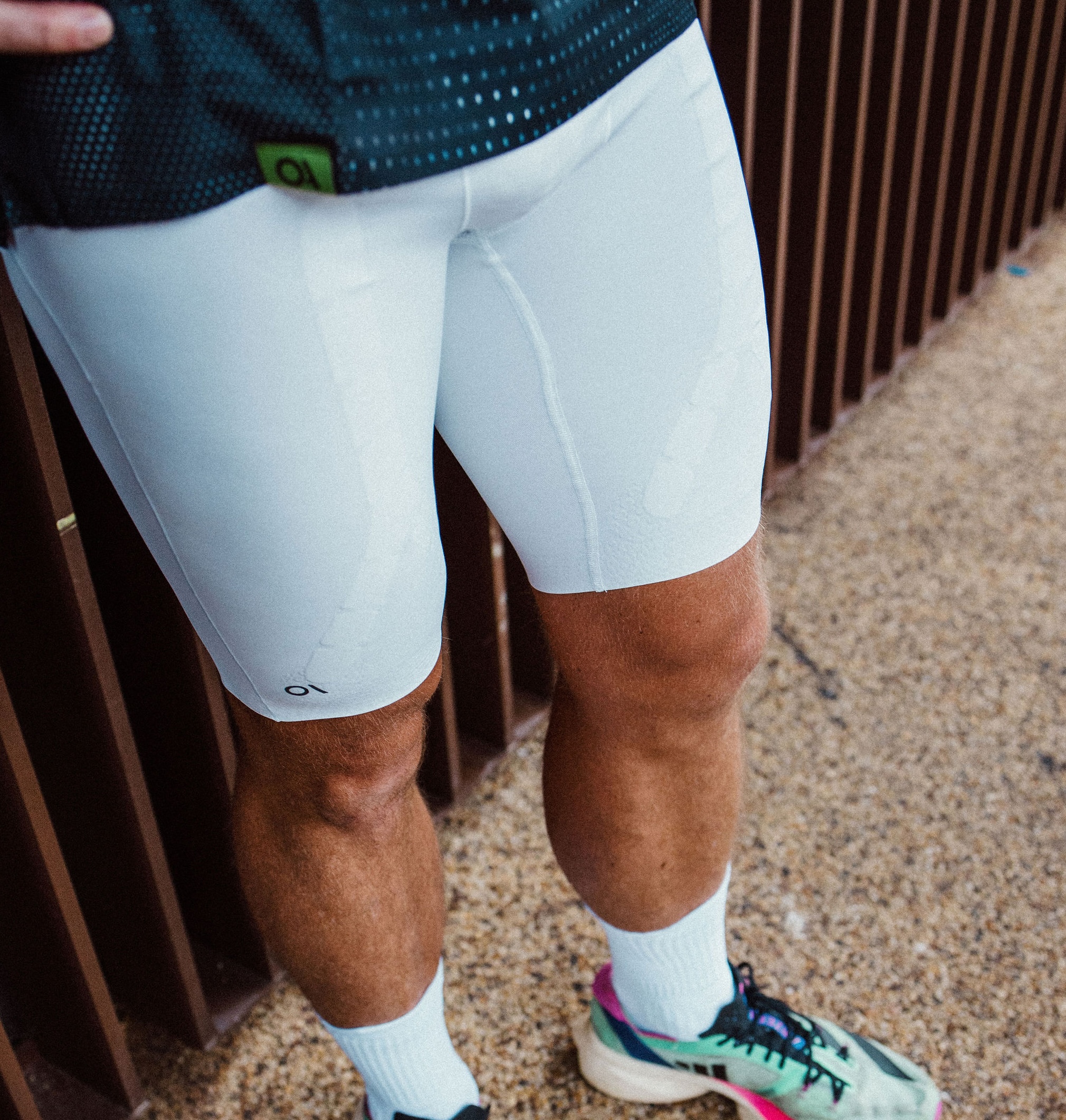 Man Wearing which half tights