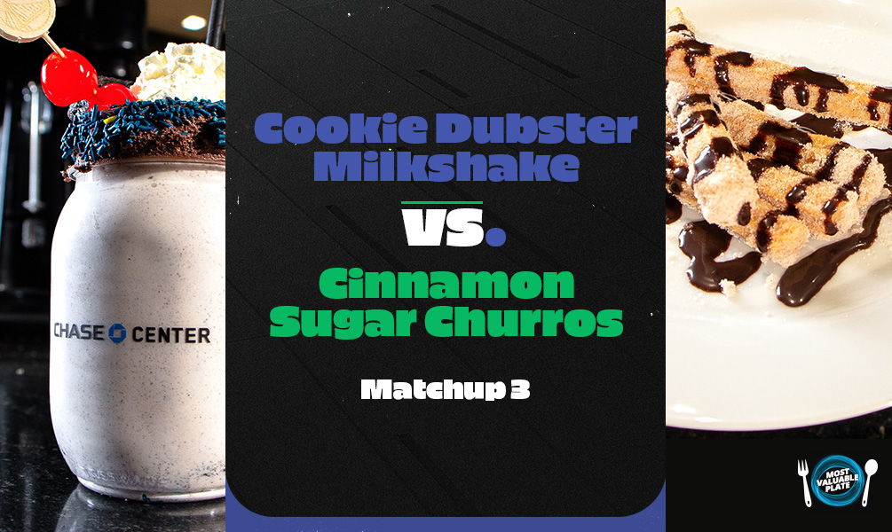 Most Valuable Plate Round 1 Matchup: Cookie Dubster Milkshake vs. Cinnamon Sugar Churros