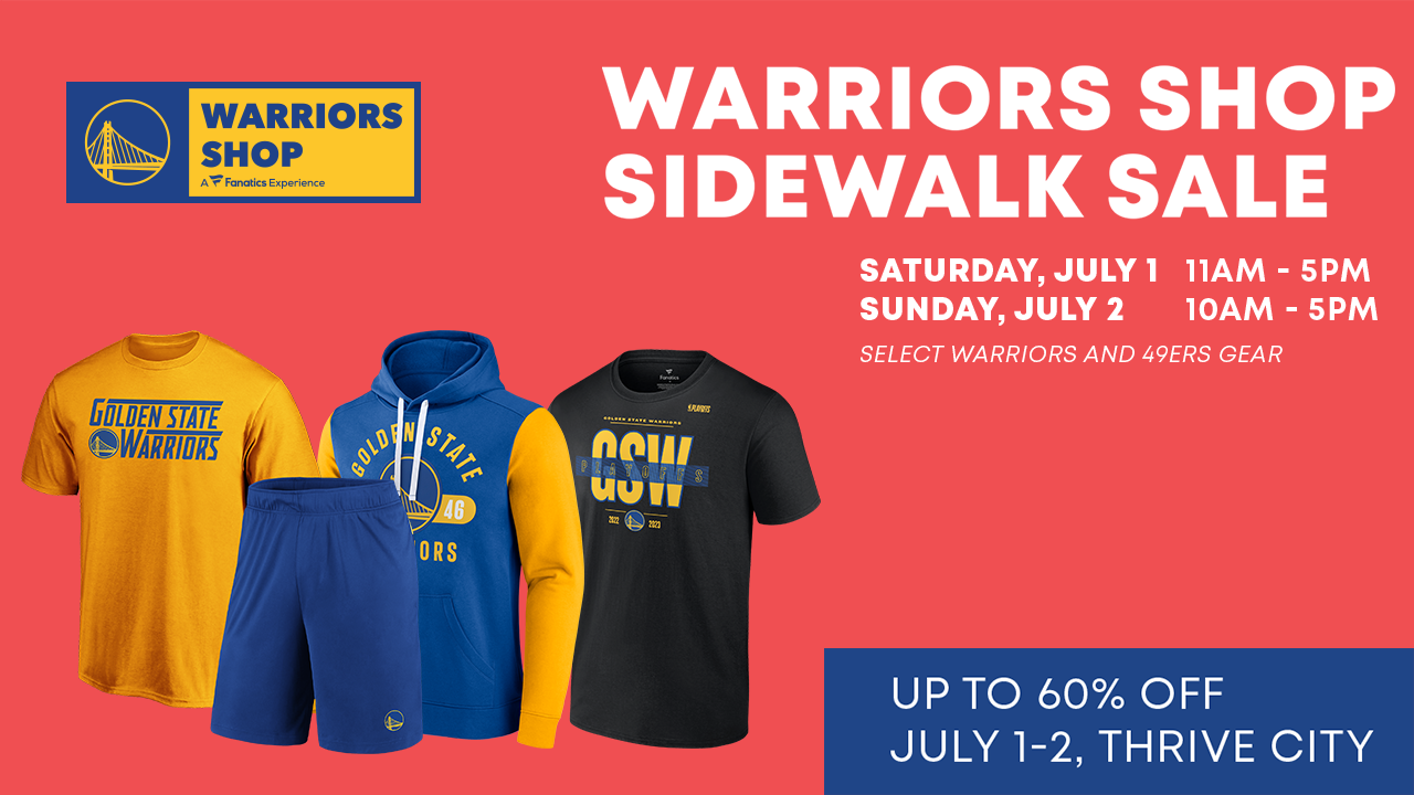 Warriors Shop Sidewalk Sale: Up to 60% Off