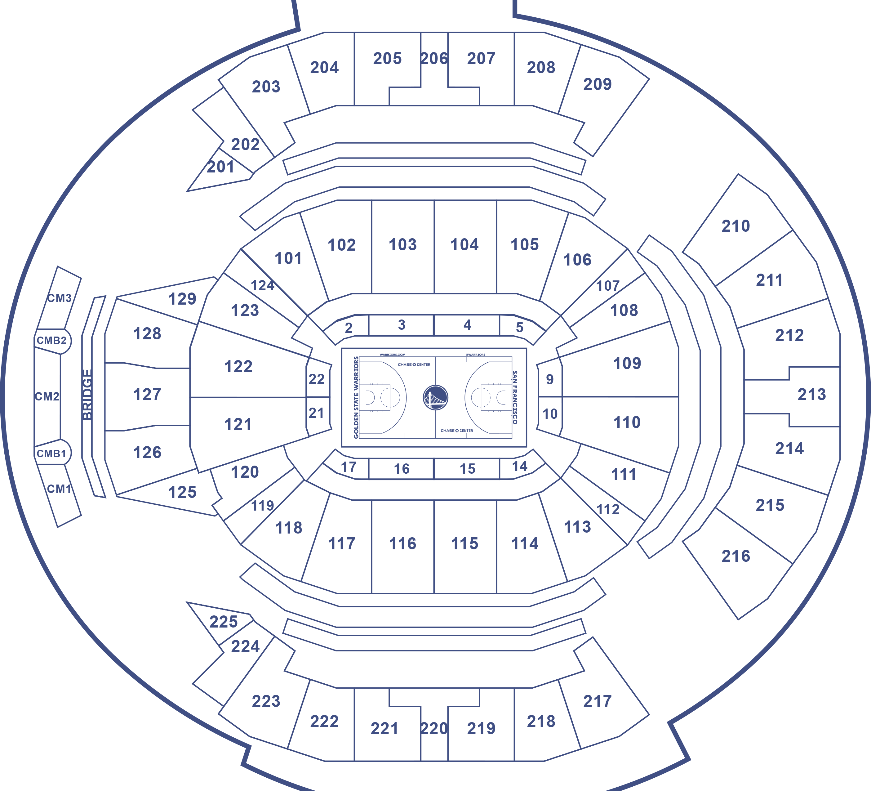 Golden State Warriors Chase Center Seating Chart