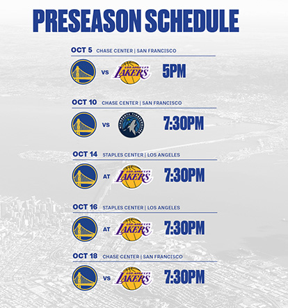 Golden State Warriors Announce 2019-20 Season Schedule
