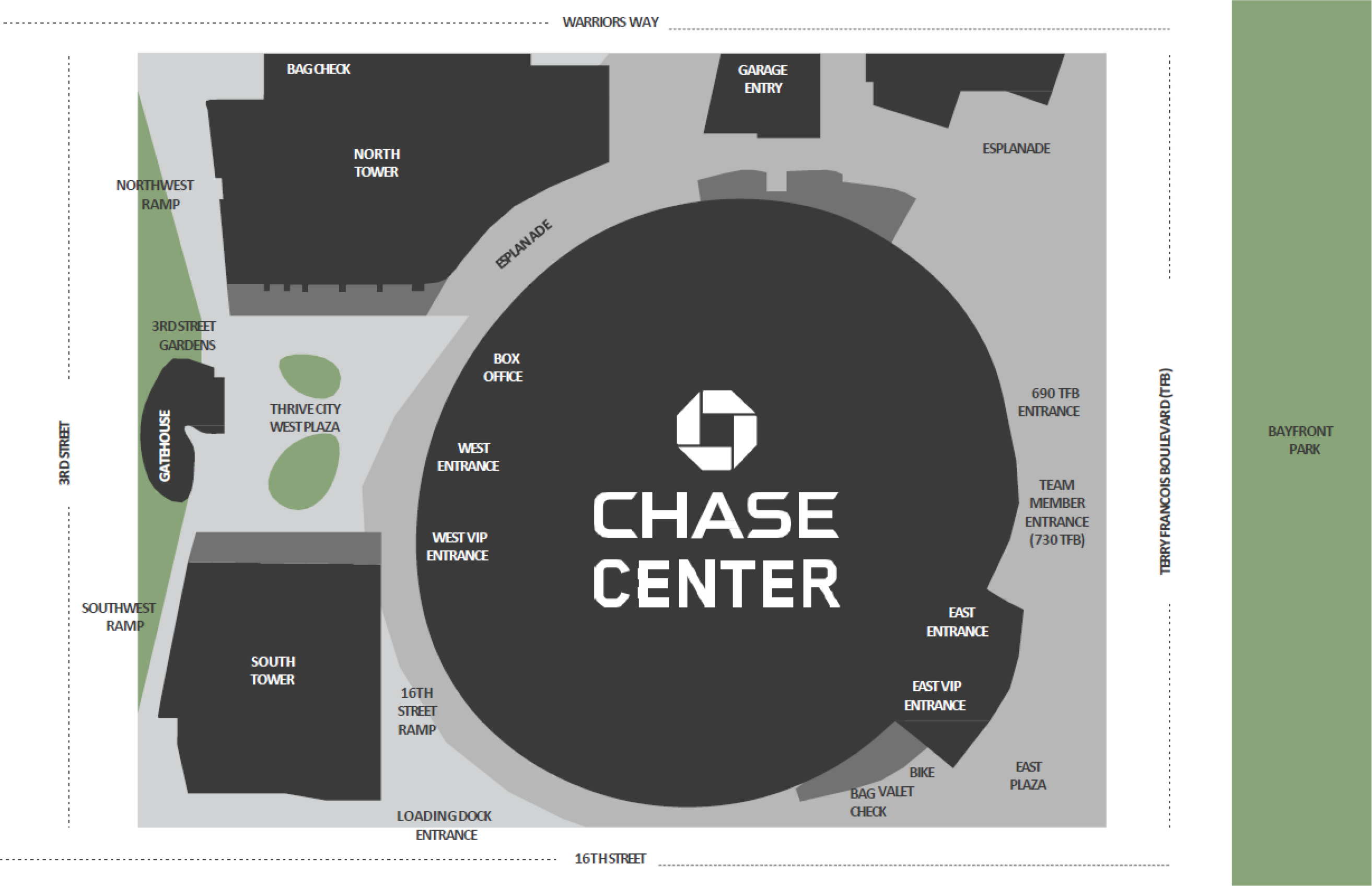 Chase Center Maps