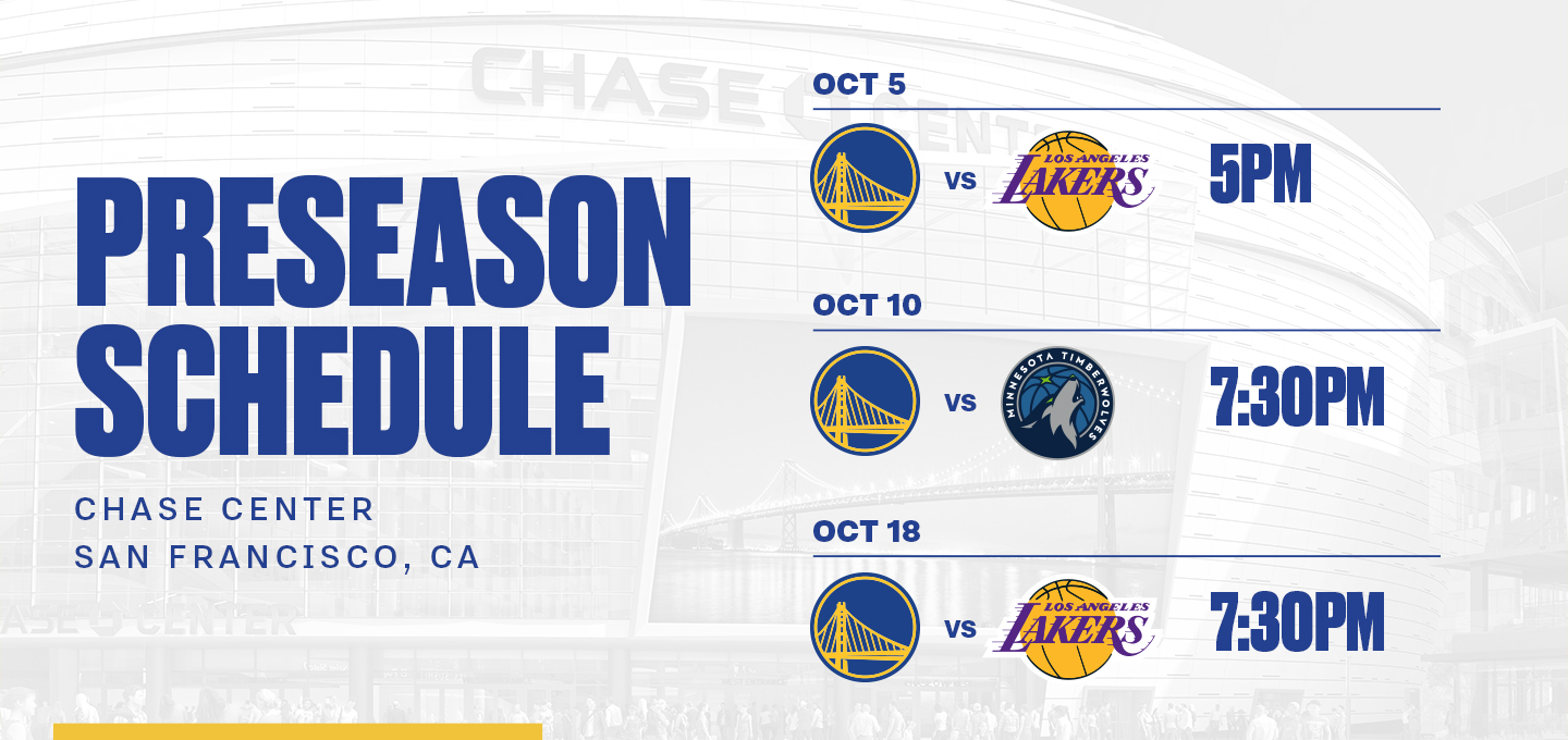 Warriors Announce 2022 Preseason Schedule