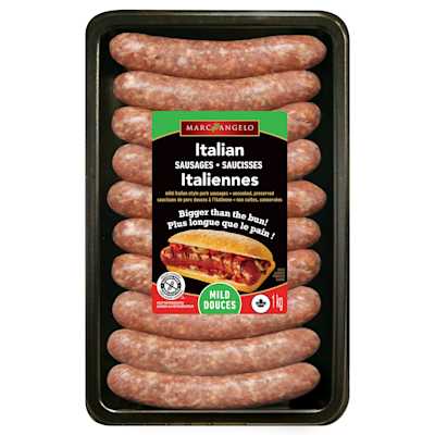 Packaging Mild Italian Pork Sausages VP