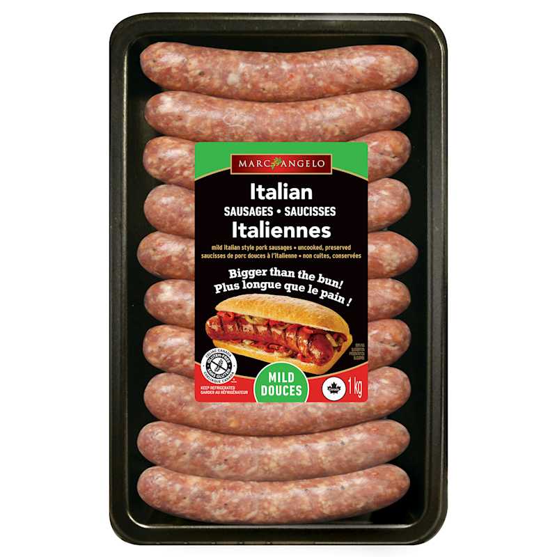 Packaging Mild Italian Pork Sausages VP