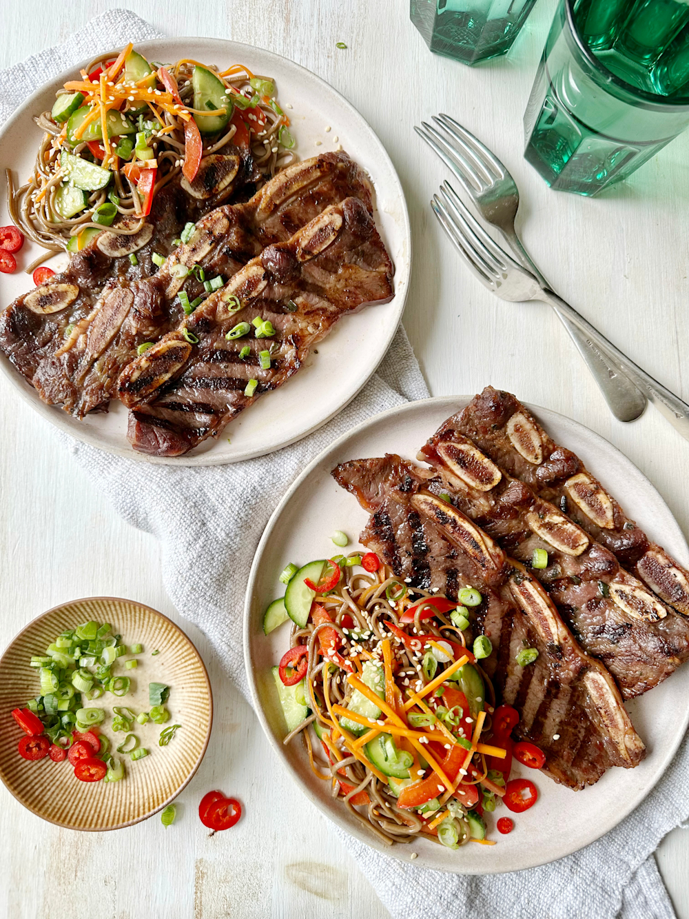 Bacon Wrapped Chicken Medallions and Lemon Pasta with Artichokes and Peas Marcangelo Foods