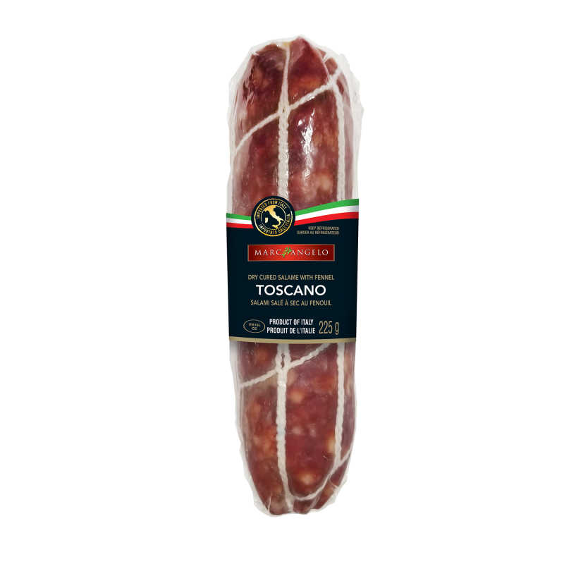 Dry cured salame with fennel toscano chub