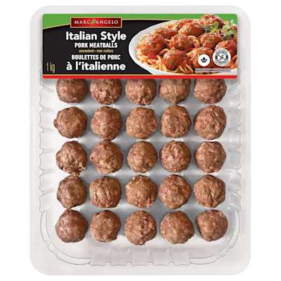 italian style pork meatballs pkg