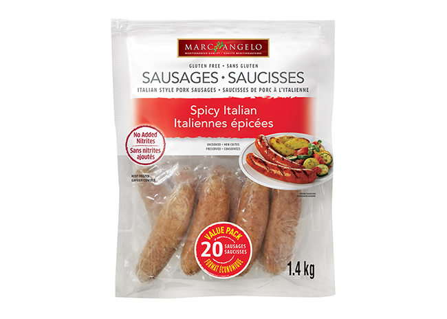 Packaging Spicy Italian Sausages Frozen VP