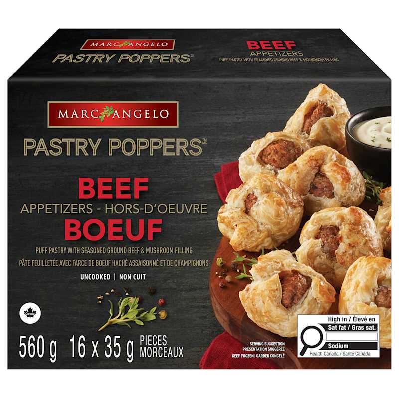 CON1753p 12030 CDN MA Beef & Mushroom Pastry Appetizer V8 F1 Front 3D