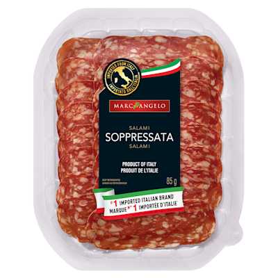 Staged photo of Soppressata in its package