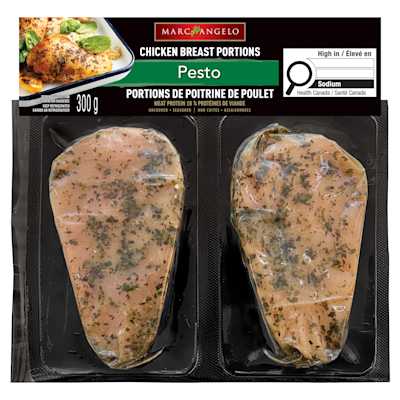 CON1753p 11870 CDN MA Chicken Breast Portions Pesto 300g V5 F Front 3D